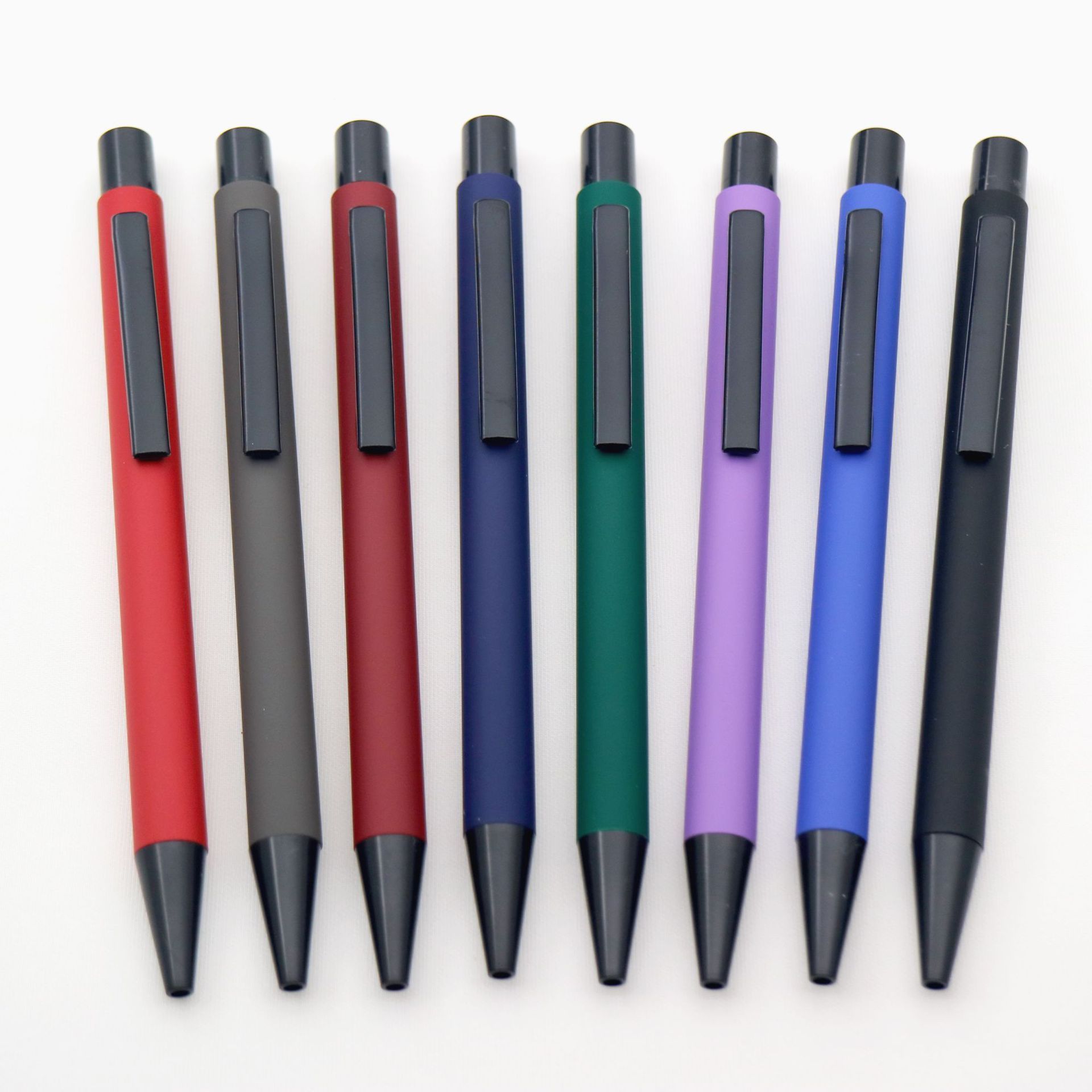 Cross-border best-selling multi-color metal ballpoint pens, bouncing oil pens, customized advertising gifts, logo metal ballpoint pens
