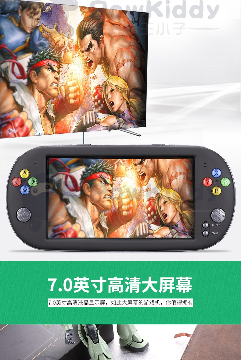 شاشة PSP X16 ذات شاشة عالية الوضوح تعمل على مقاطع فيديو من طراز GBA HDC في يد NES detail image 3