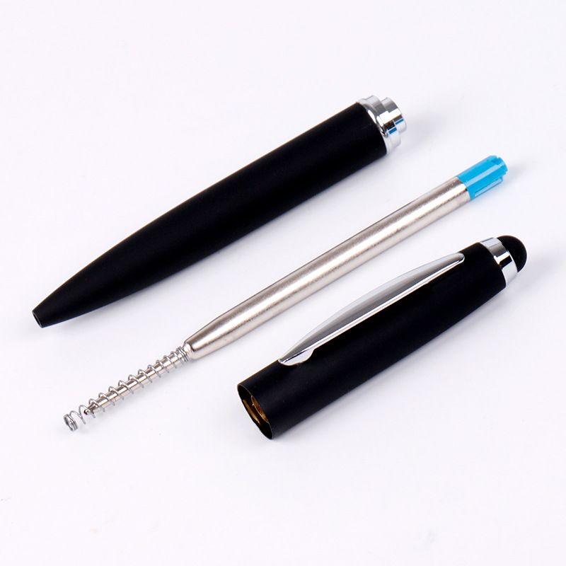 Office gift metal ballpoint pen, touch screen rubber pen, multi-functional gift advertising logo ballpoint pen, two-in-one metal pen details Picture