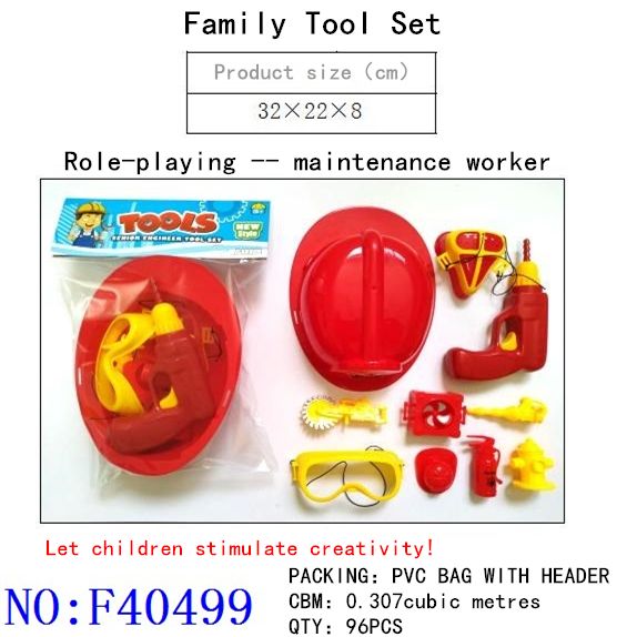 Play house toy repair worker toy set