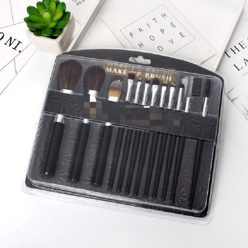 12Pcs Professional plastic make up brush Makeup brush Makeup Brush PVC Set Wholesales cosmetics brush thumbnail