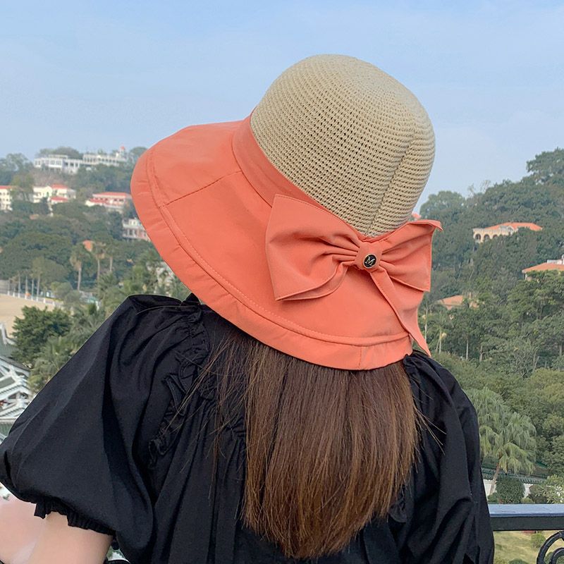 A stylish and versatile Korean-style wide-brimmed Japanese sun hat for women in spring and summer, as well as a fisherman's hat for sun protection and sun protection Item Picture