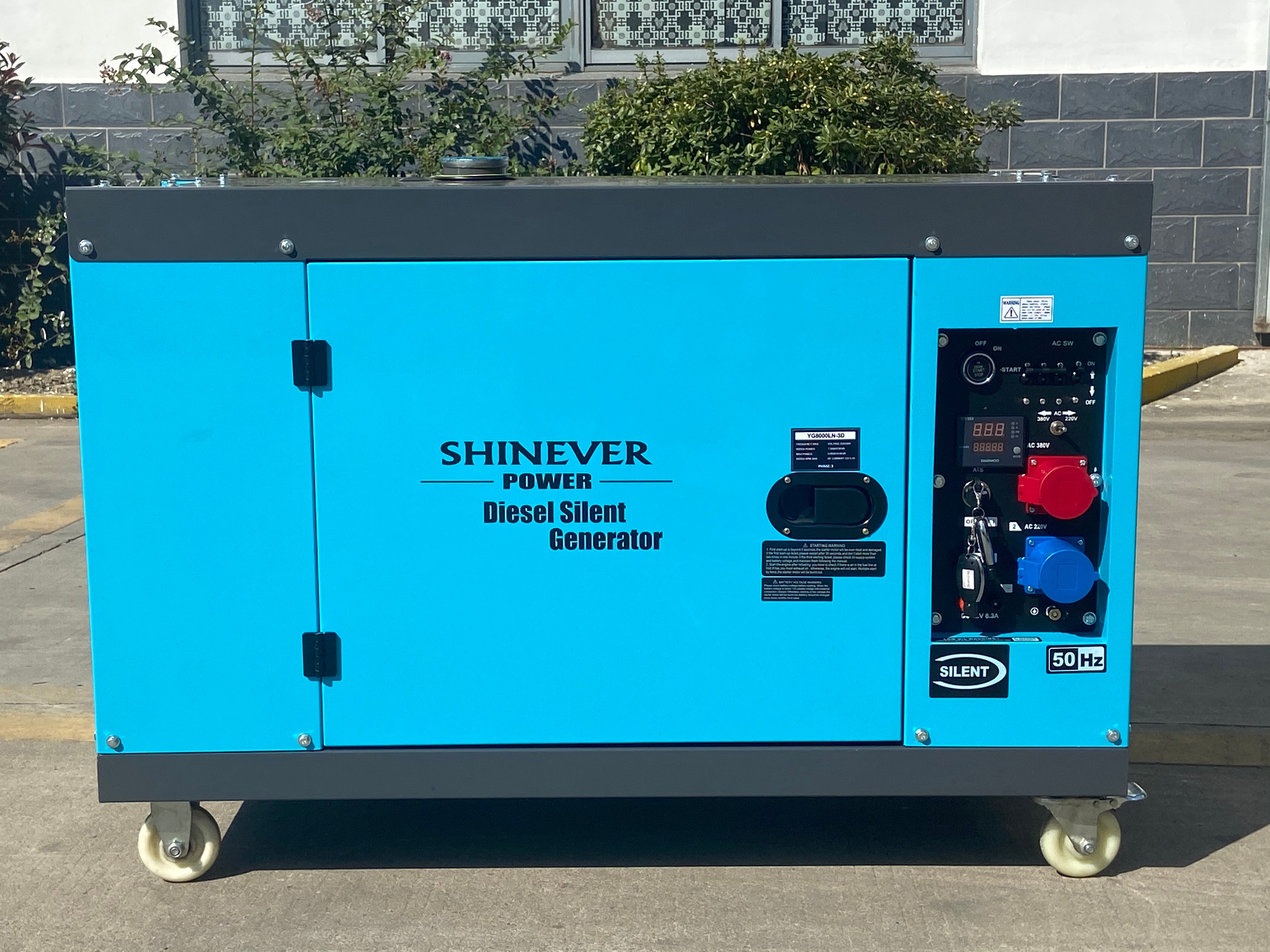 Shinever 低噪音款柴油发电机 diesel generator 8KW/10KVA YG8000LN详情图1