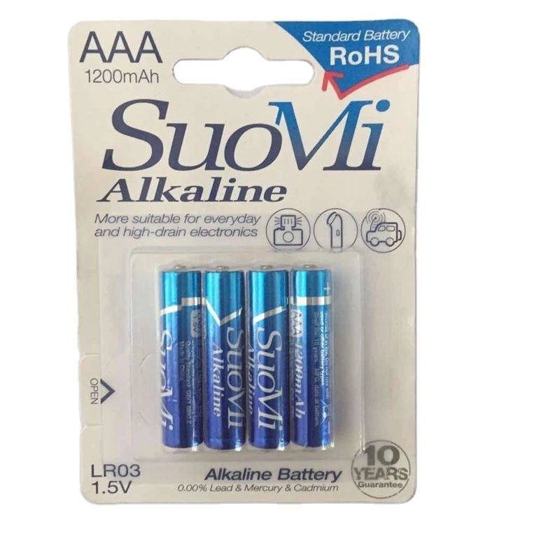 OEM Suomi LR03 AAA AM-4 Alkaline dry battery 1.5v 4pcs  thumbnail