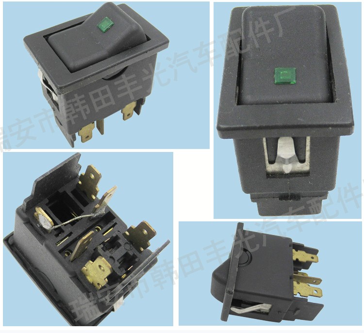 Factory direct sales, suitable for Scania push-button switch, automotive switch, rocker switch, 6-pin square with light, 290947 detail image 5