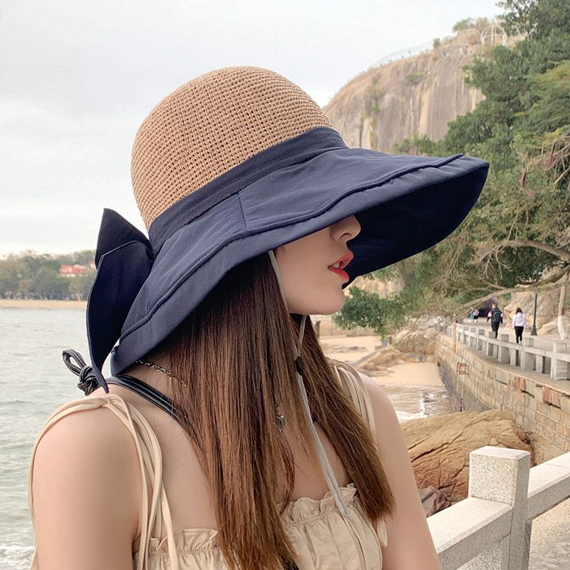 A stylish and versatile Korean-style wide-brimmed Japanese sun hat for women in spring and summer, as well as a fisherman's hat for sun protection and sun protection Application Scenario