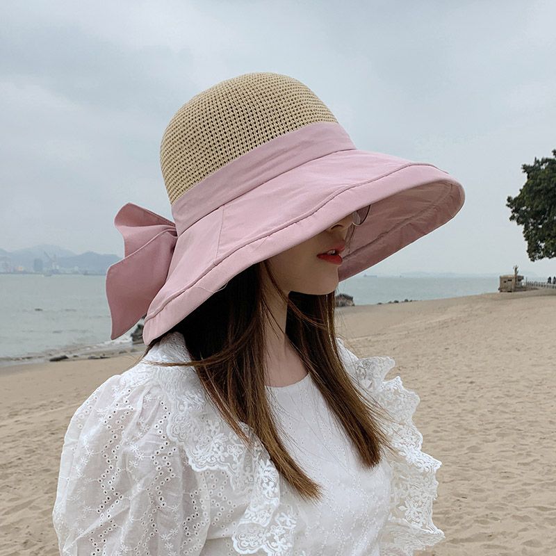 帽子女春夏韩版时尚百搭大沿日系太阳帽遮阳防晒渔夫帽