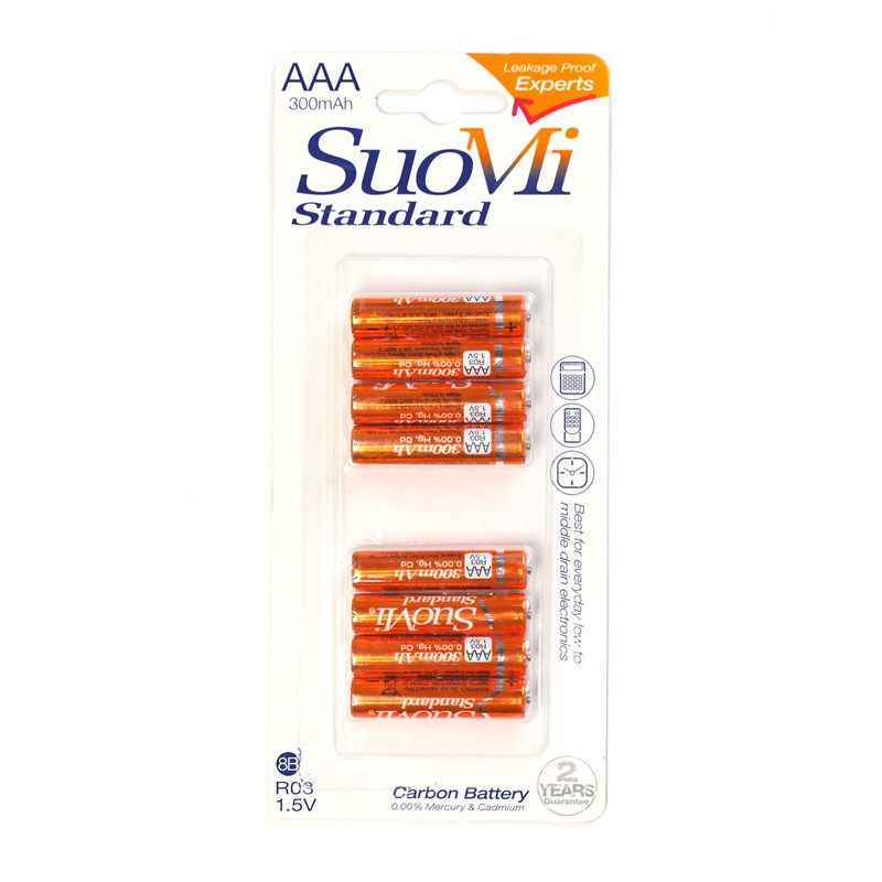 Good quality high performance r03p aaa batteries 1.5v