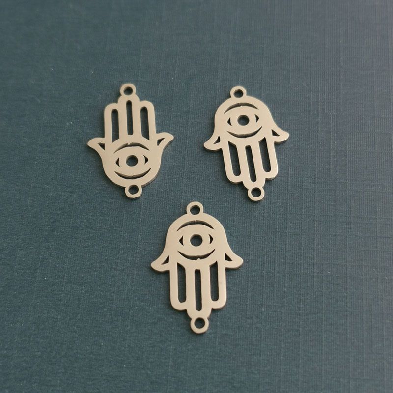 Manufacturers European and American hiphop stainless steel simple Buddha hand pendant Hipster stainless steel bracelet pendant hiphop