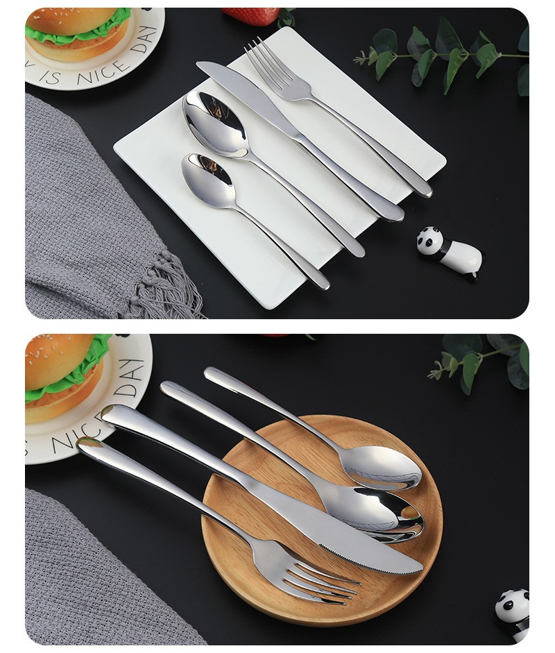 Factory wholesale Western-style thickened 304 steak knife and fork elegant series Western tableware set, stainless steel tableware detail image 8