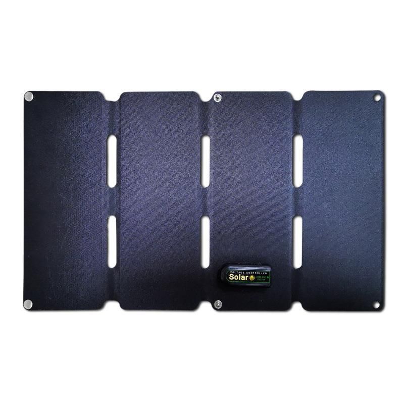 10W single crystal ETFE integrated laminated solar folding bag, 5V2A waterproof mobile phone charging Item Picture