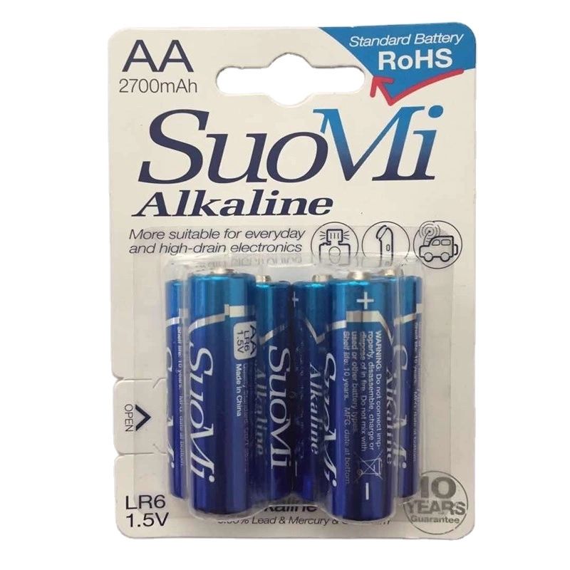 10 years shelf life super Alkaline lr6 aa heavy duty battery 1.5v