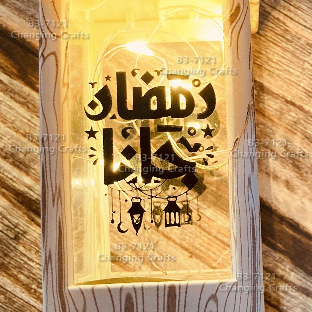 مصابيح اللوتس اللوتس الإليكترونية مزخرفة بالزيت على شمعة في يوم العيد الذهبي لعيد رمضان detail image 5