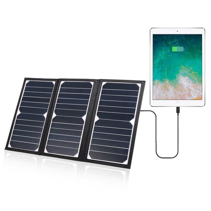 21W solar folding bag double USB folding bag bracket IPAD charging manufacturers direct sales