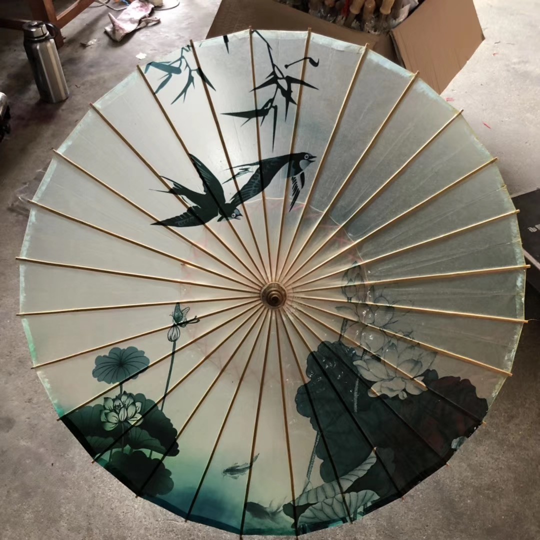 葫芦顶油纸伞   绸布印花工艺伞   跳舞拍照伞   许仙白娘子伞详情图4