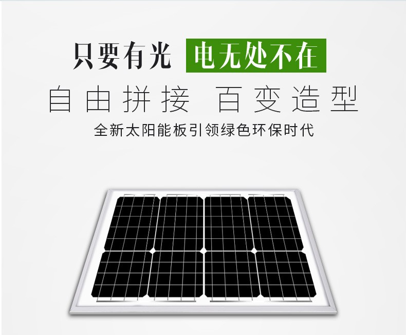 Factory direct sales of 40W18V monocrystalline and polycrystalline solar panels, solar panels, photovoltaic power generation glass laminated components detail image 2