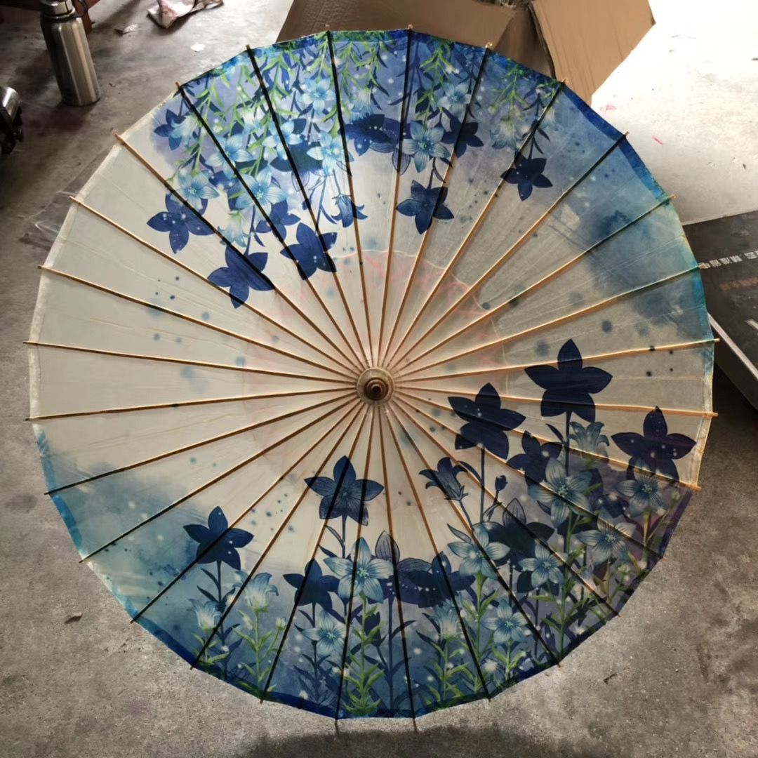 葫芦顶油纸伞   绸布印花工艺伞   跳舞拍照伞   许仙白娘子伞产品图