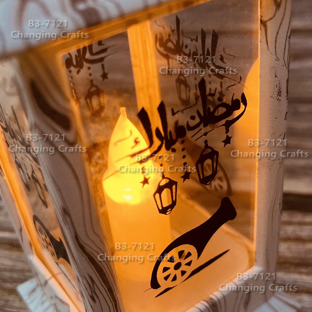 مصابيح اللوتس الاليكترونية صغيرة على مصابيح الفانوس الريحية في عيد رمضان السبعمائة، عيد الميلاد detail image 5