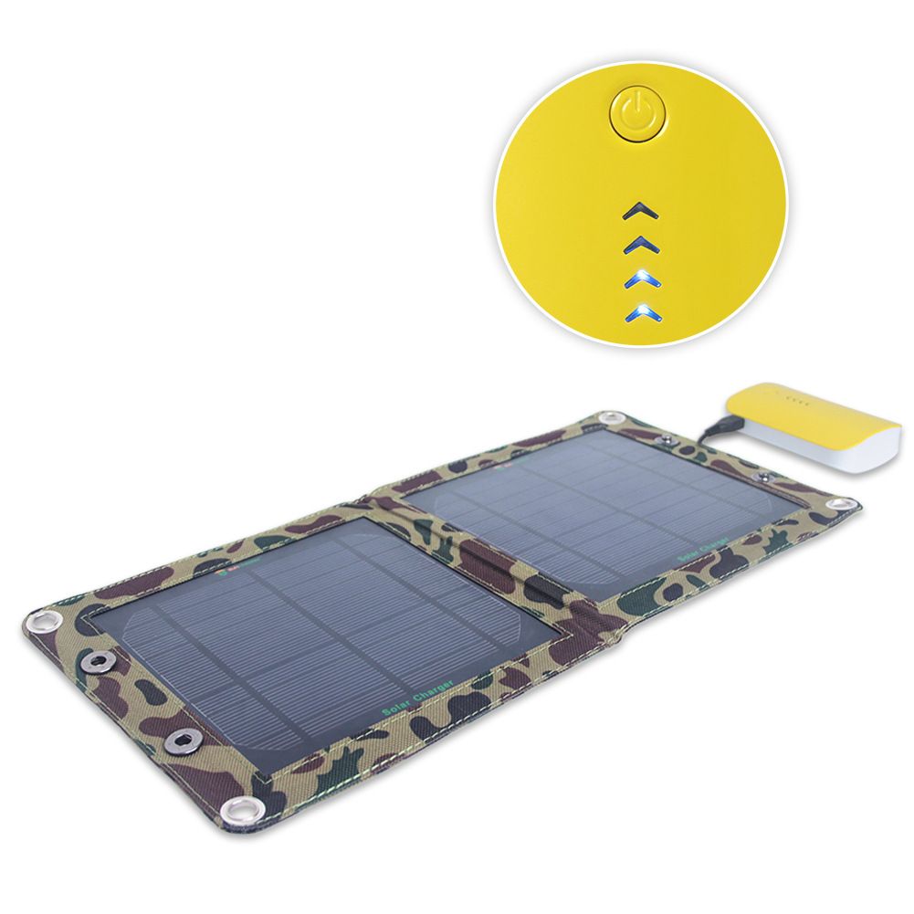 7W portable solar charger Mobile phone backup power solar folding package cross-border e-commerce