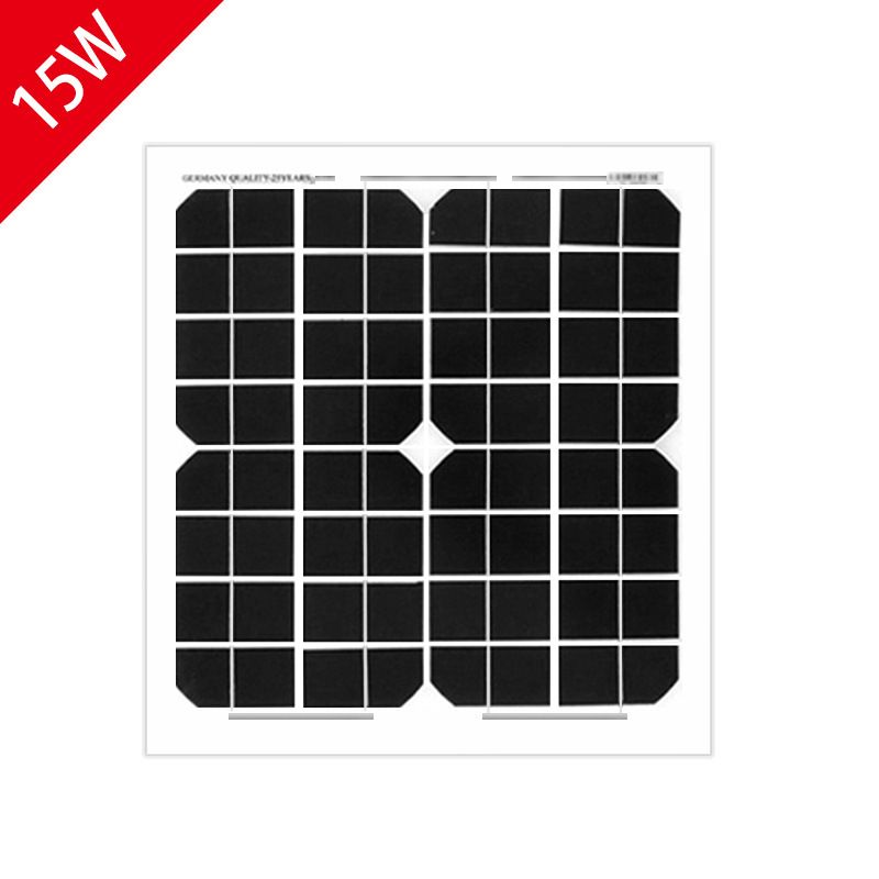 Factory direct sales of 15W18V monocrystalline and polycrystalline solar panels, solar panels, photovoltaic power generation glass laminated components