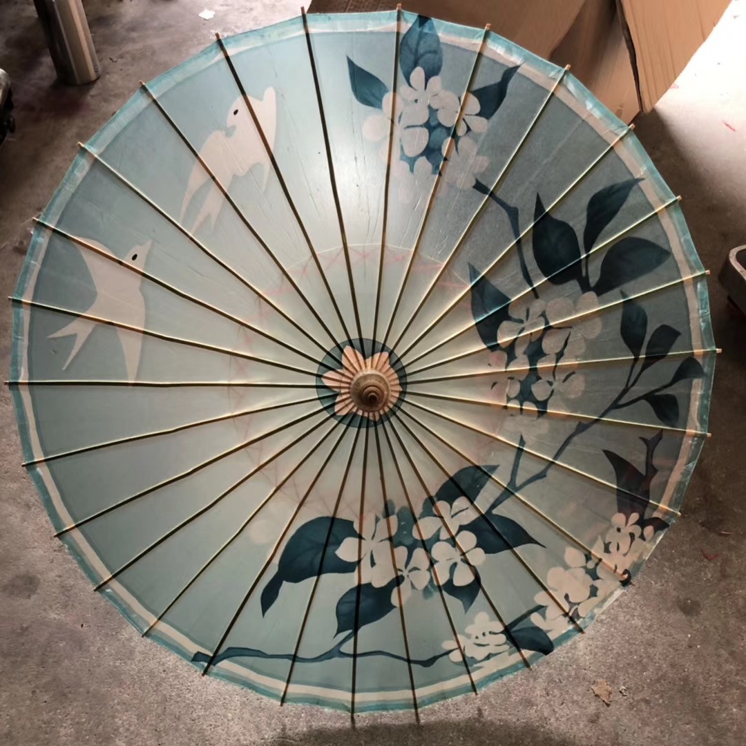 葫芦顶油纸伞   绸布印花工艺伞   跳舞拍照伞   许仙白娘子伞详情图3