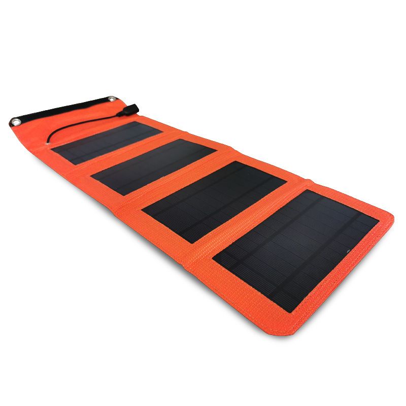 Quality solar folding bag, solar single crystal board, 7w solar charger, outdoor mobile phone charging Item Picture