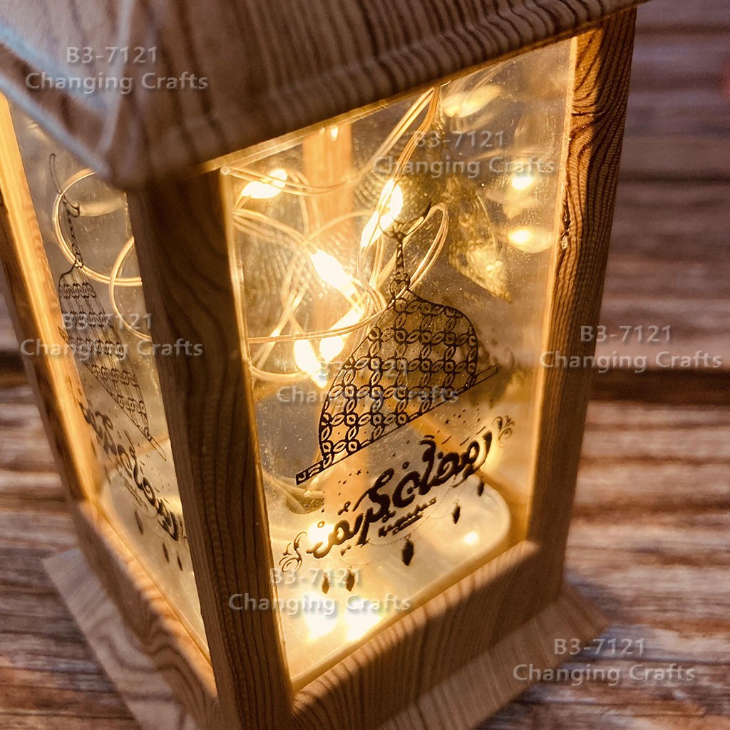 Cross-border wholesale of Christmas wind lights, LED electronic candles, table lamps, night lights, ramadan decorative desktop ornaments detail image 6