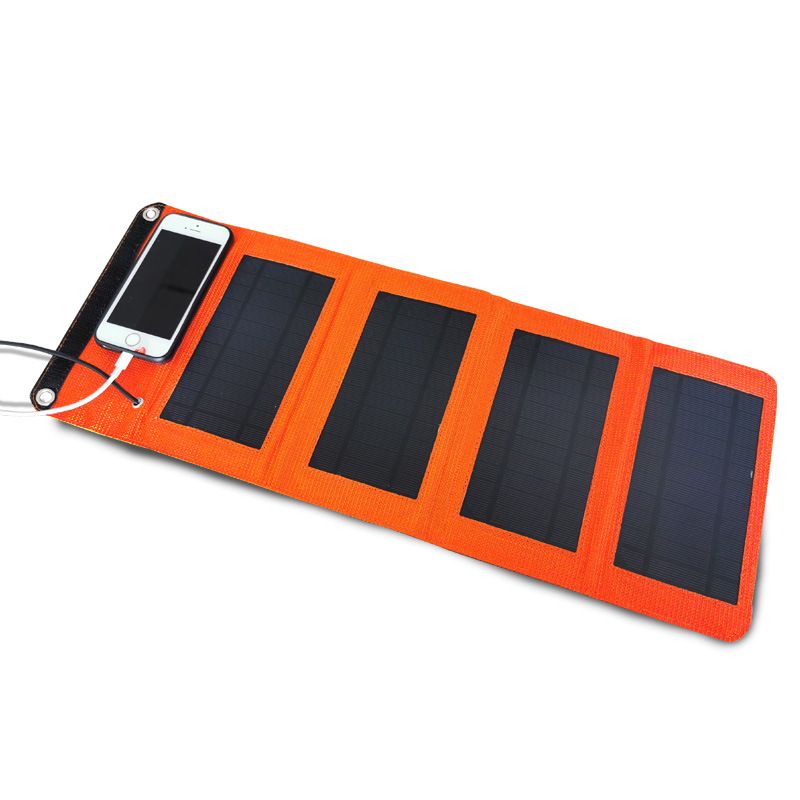 Quality solar folding bag, solar single crystal board, 7w solar charger, outdoor mobile phone charging