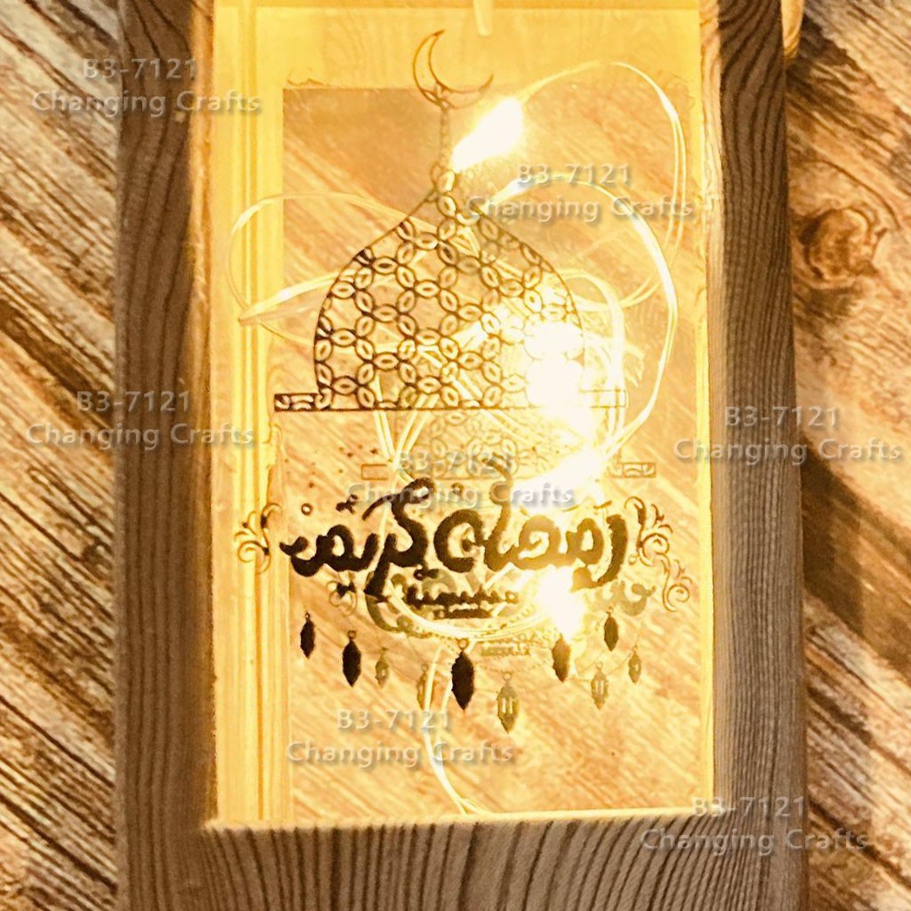 Cross-border wholesale of Christmas wind lights, LED electronic candles, table lamps, night lights, ramadan decorative desktop ornaments detail image 4