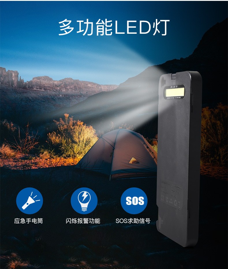 厂家直销10W太阳能充电器无线太阳能充电宝1万毫安移动电源充电详情图2