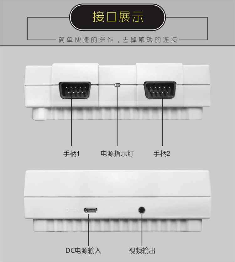 16位迷你经典家用 游戏机 欧美版 支持插卡 电视游戏机详情图4