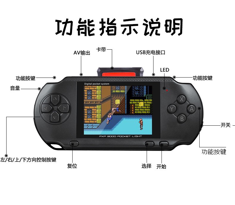 掌上游戏机怀旧复古双人双打游戏机详情图8