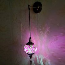 Vintage exotic restaurant Hotel Bar Manman Cafe Turkish Decorative headboard Mosaic hanging wire adjustable wall lamp