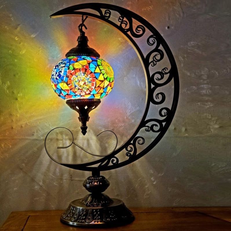 Exotic vintage Mosaic bedroom headbed living room decorated ethnic cafe Decorated table lamp in Turkish style