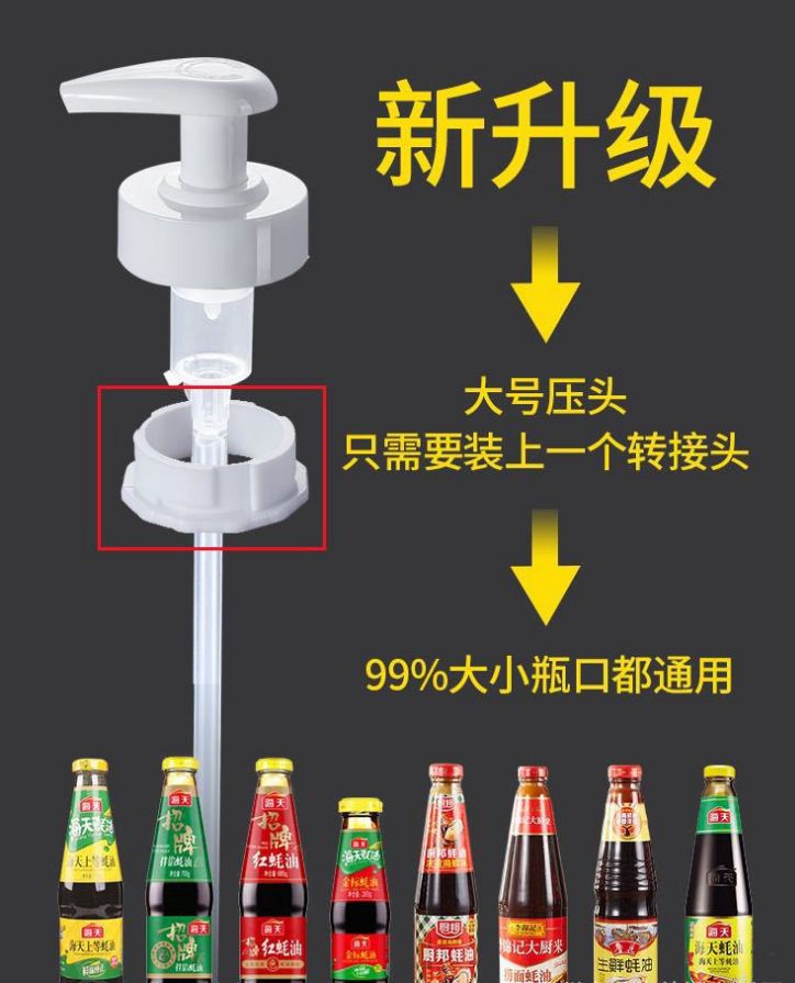 蚝油瓶压嘴家用耗油专用挤压器按压嘴泵头厨房挤蚝油神器海天通用产品图