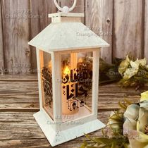 LED Outdoor Lawn garden USB Christmas Halloween Ramadan plastic candle lantern Ramadan