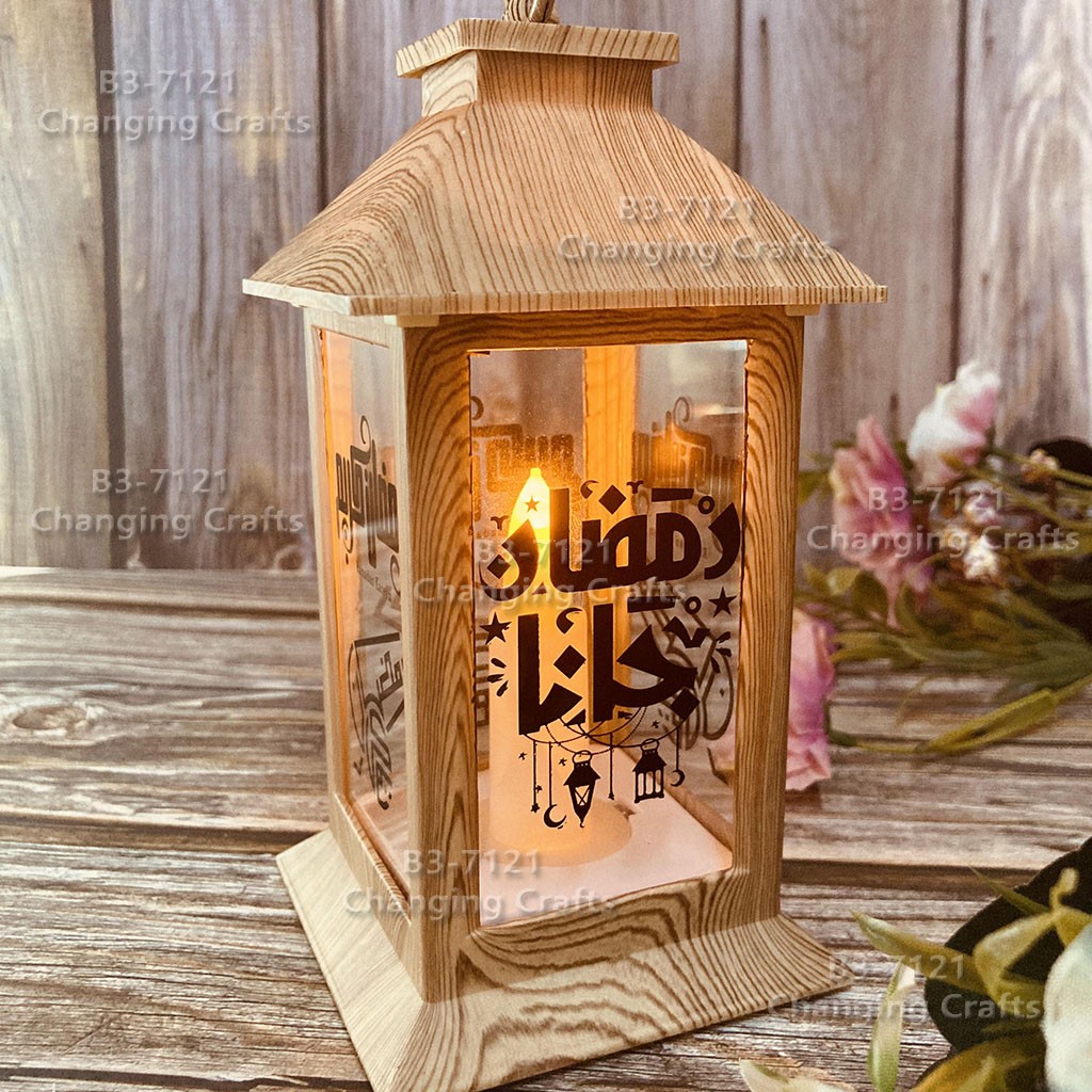跨境批发圣诞节风灯LED电子蜡烛台灯摆件小夜灯仿古马灯装饰桌面详情图17