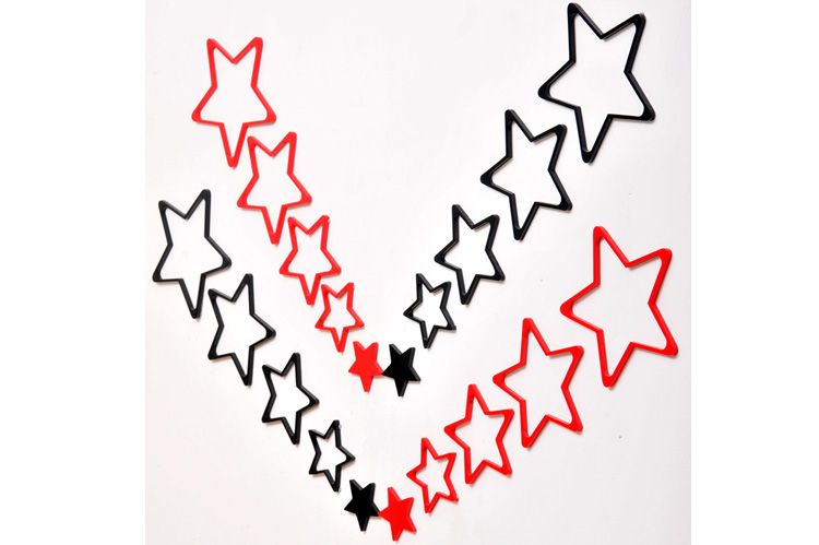 Three-dimensional stickers for children's bedrooms, living rooms, sofas, TV backgrounds, and pentagonal wall stickers Application Scenario