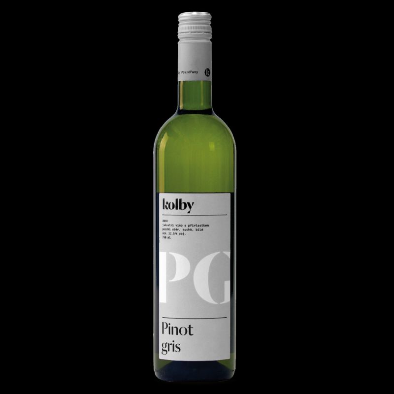 捷克白葡萄酒Kolby Rulandské šedé Dry 2018图