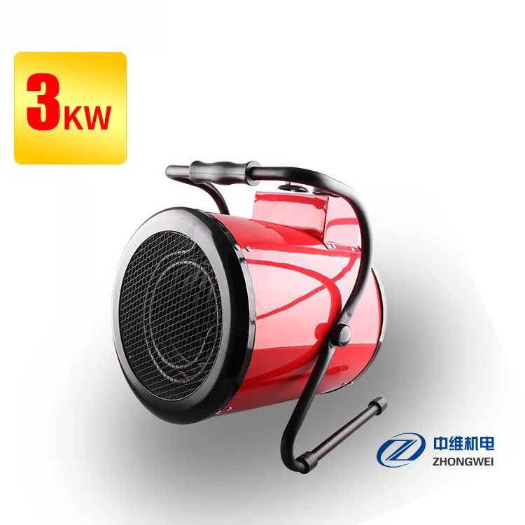 3KW220V 27口径工业暖风机热风机小钢炮 取暖器 烘干机 图