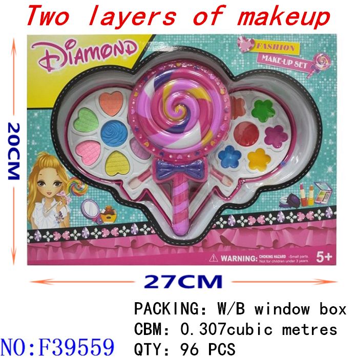 Makeup lollipop two layer children little girl makeup toy
