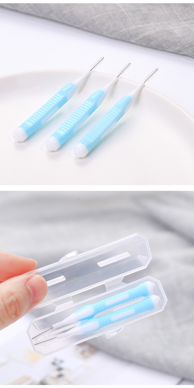 日本进口和风雅品齿间刷牙缝牙刷清洁牙垢按摩牙龈牙间刷0.8mm（ss）买一送一详情图12