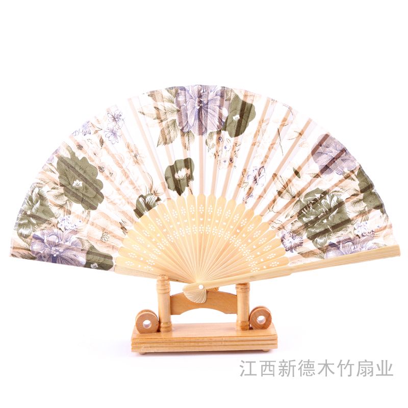 玉兰古风扇子  折扇  中国风 女式小流苏日式复古典 折叠装饰舞蹈汉服产品图