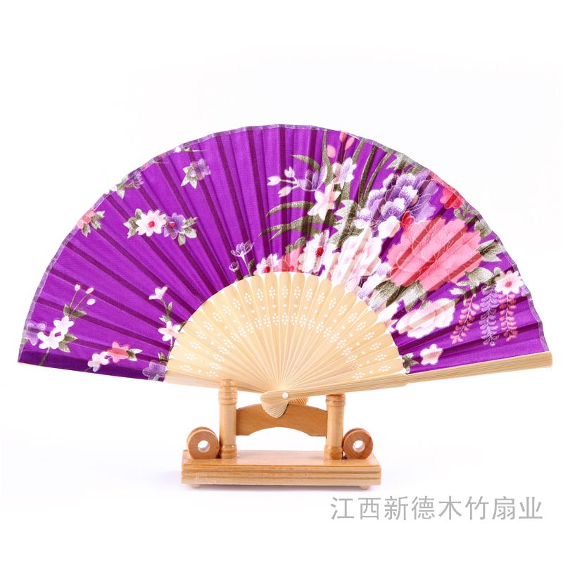 玉兰古风扇子  折扇  中国风 女式小流苏日式复古典 折叠装饰舞蹈汉服细节图