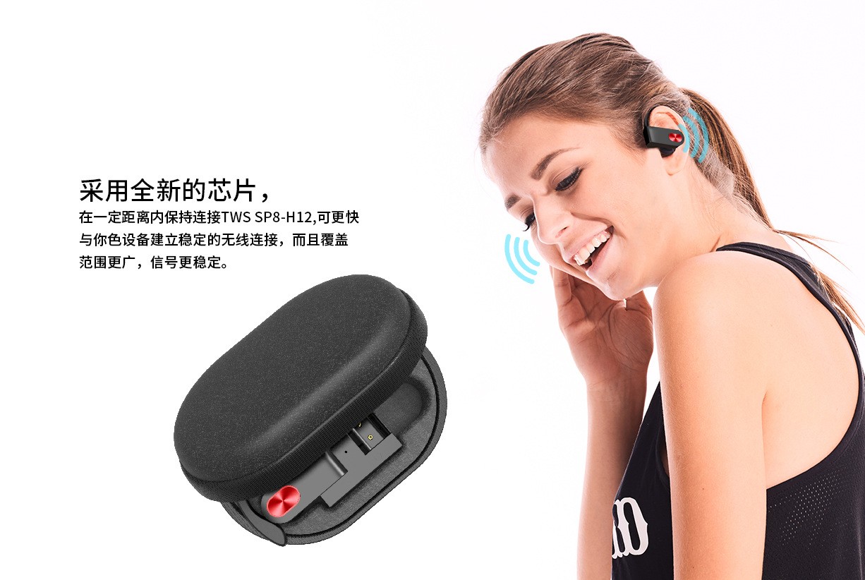 运动耳挂蓝牙耳机5.0 新款私模tws无线立体声 亚马逊爆款蓝牙耳机详情图5