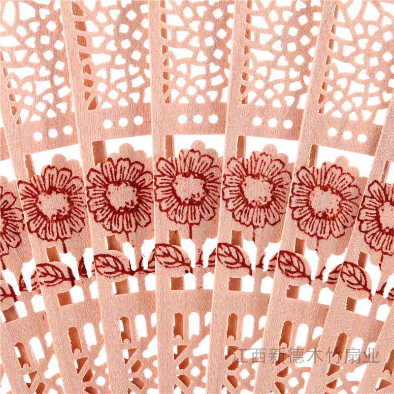 中国风折扇  实木扇子  檀木香木扇  手工艺折扇  广场舞跳舞扇子  演艺扇详情图4