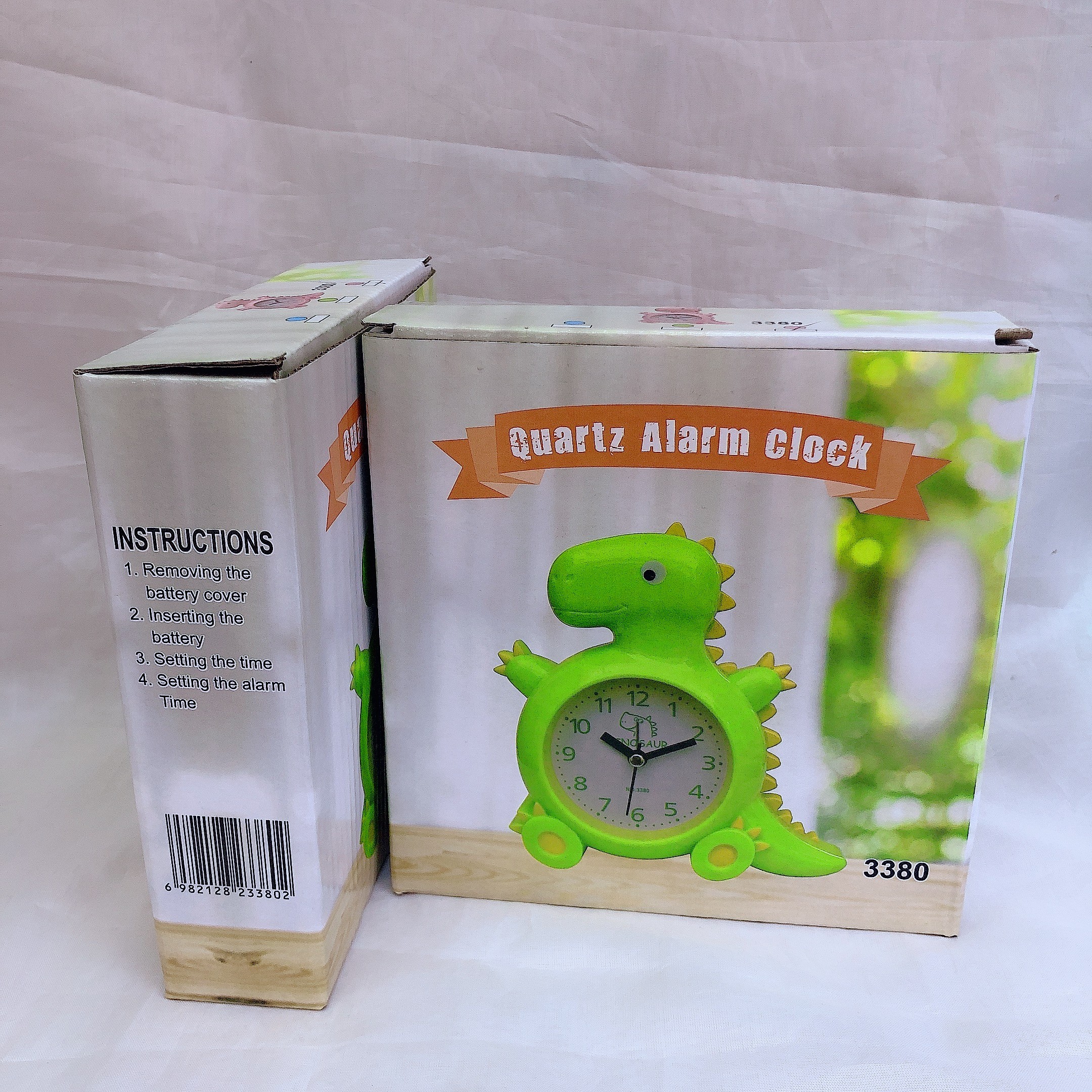 Lindo reloj despertador de dibujos animados creativo niños estudiantes moda regalo estudio reloj de péndulo detail image 9