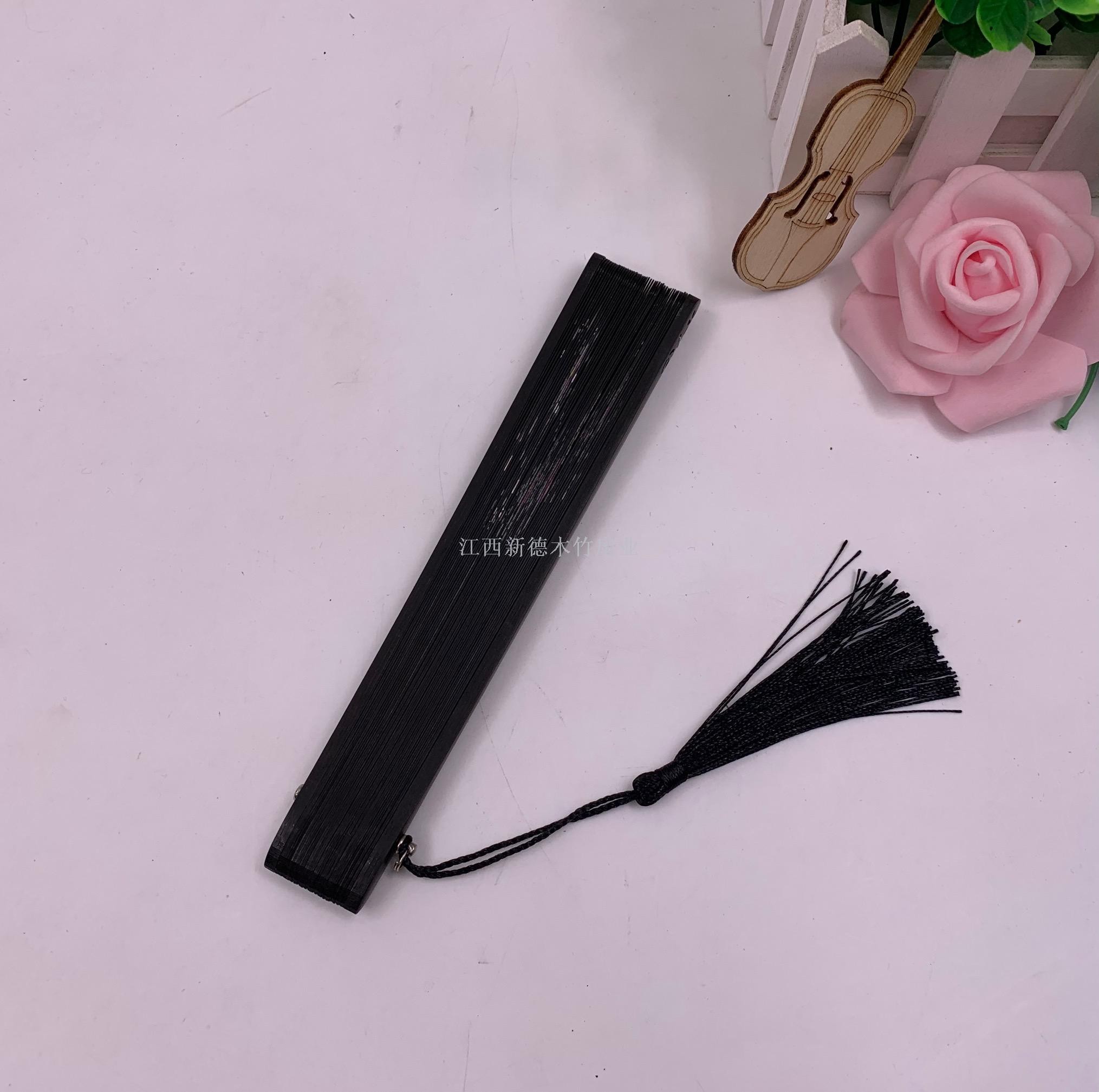 德祯  迷你全竹折扇  手绘古风折扇  开合顺滑扇子  手工女式中国风 扇子详情图2