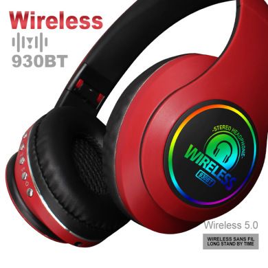 930BT Bluetooth headsets with LED lights Foreign trade boom stereo headset Bluetooth headsets