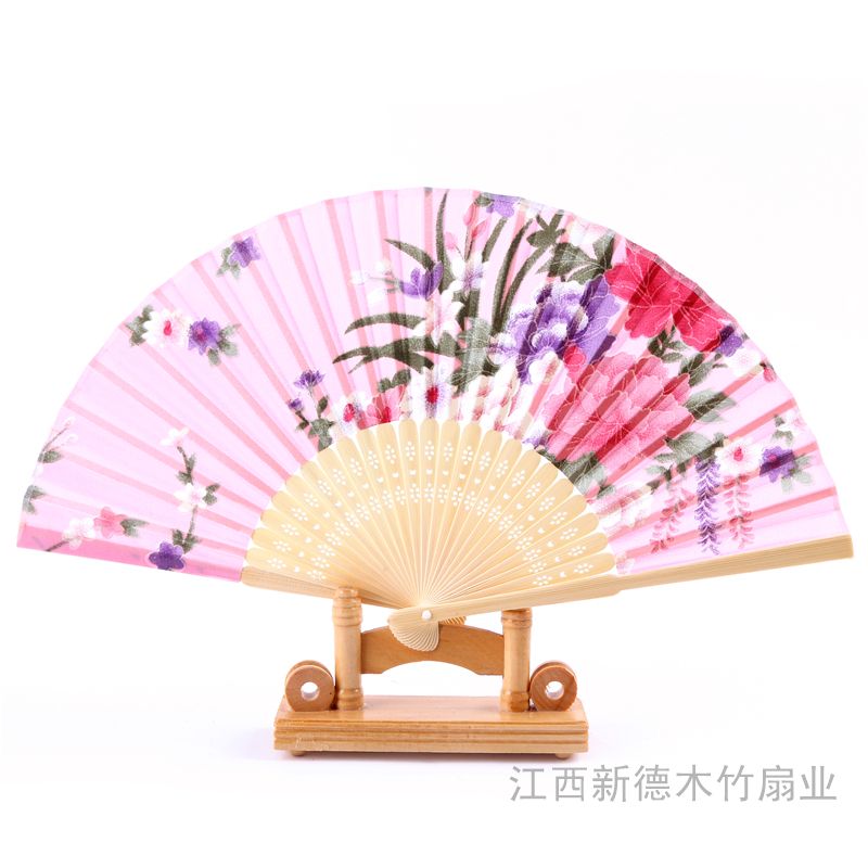 玉兰古风扇子  折扇  中国风 女式小流苏日式复古典 折叠装饰舞蹈汉服图